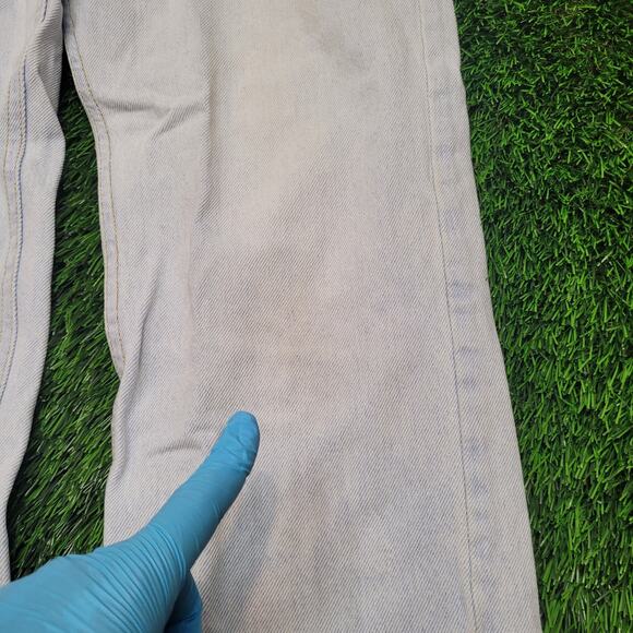 VTG 90s Lee Jeans Mens 34x28 Straight Leg Mid Rise Zipper Pockets Relaxed Fit - Picture 4 of 11